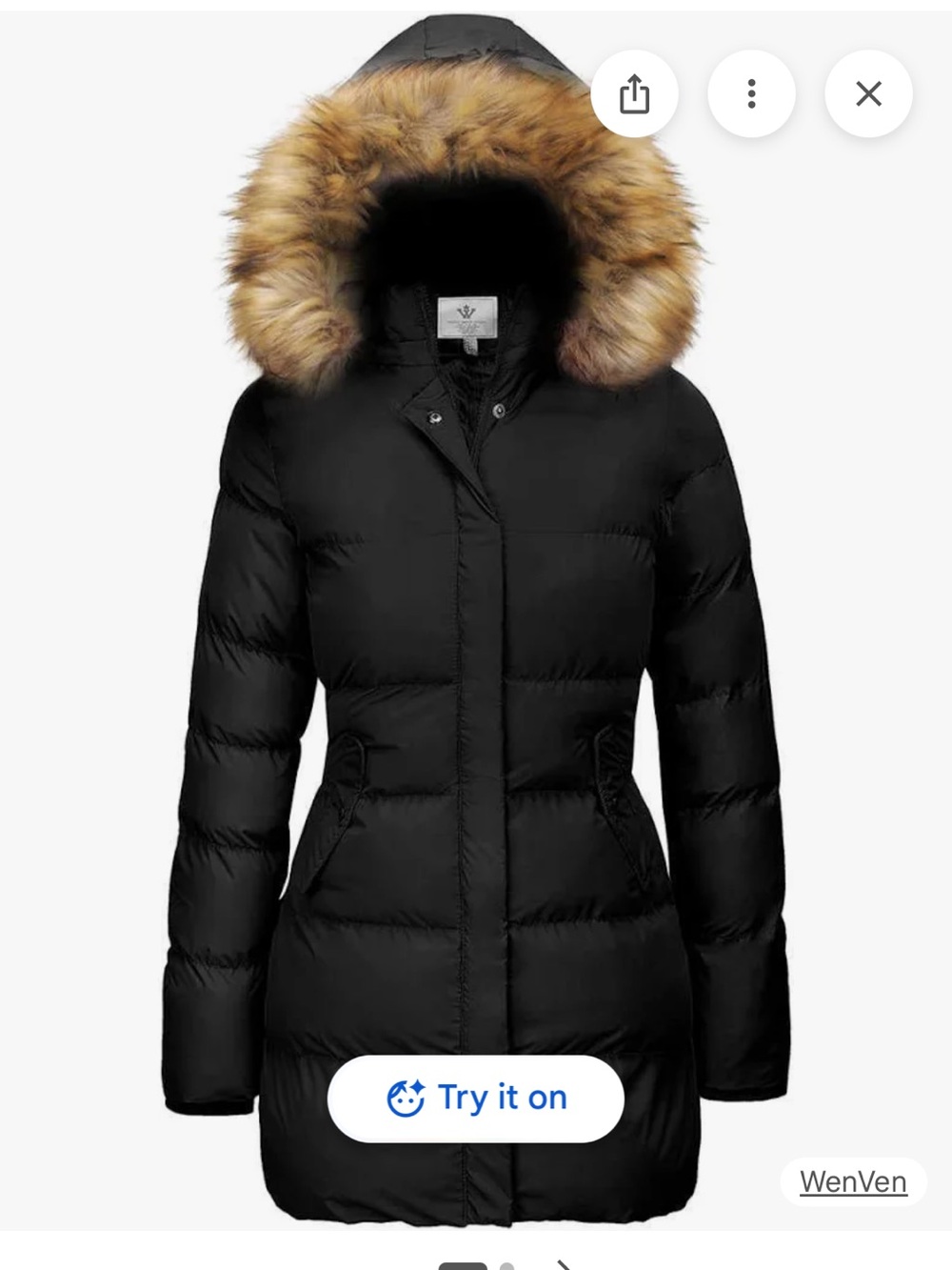 Women's Black Puffer Coat